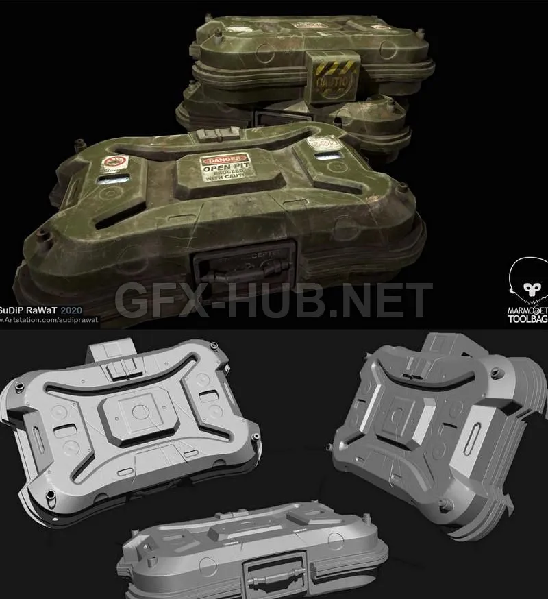 PBR Game 3D Model – Weapon case