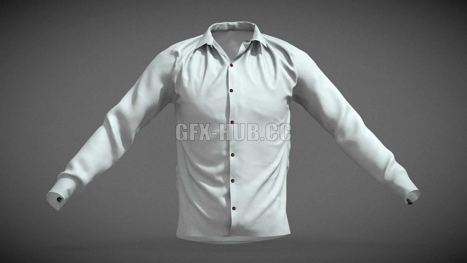 PBR Game 3D Model – White shirt