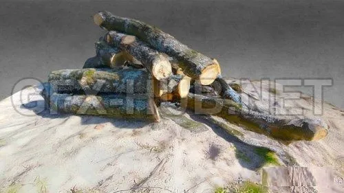 PBR Game 3D Model – Woodpile