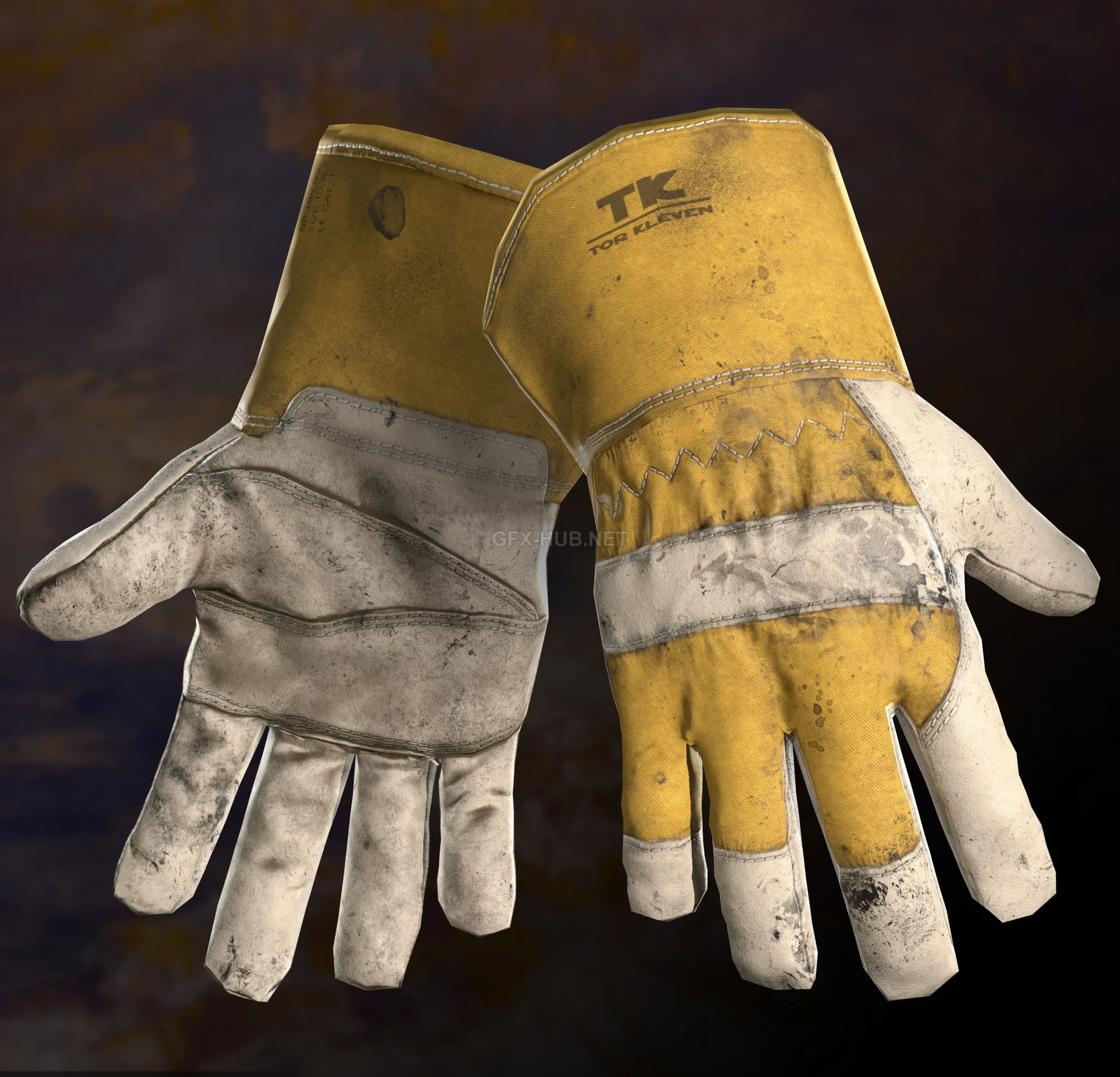 PBR Game 3D Model – Work Glove