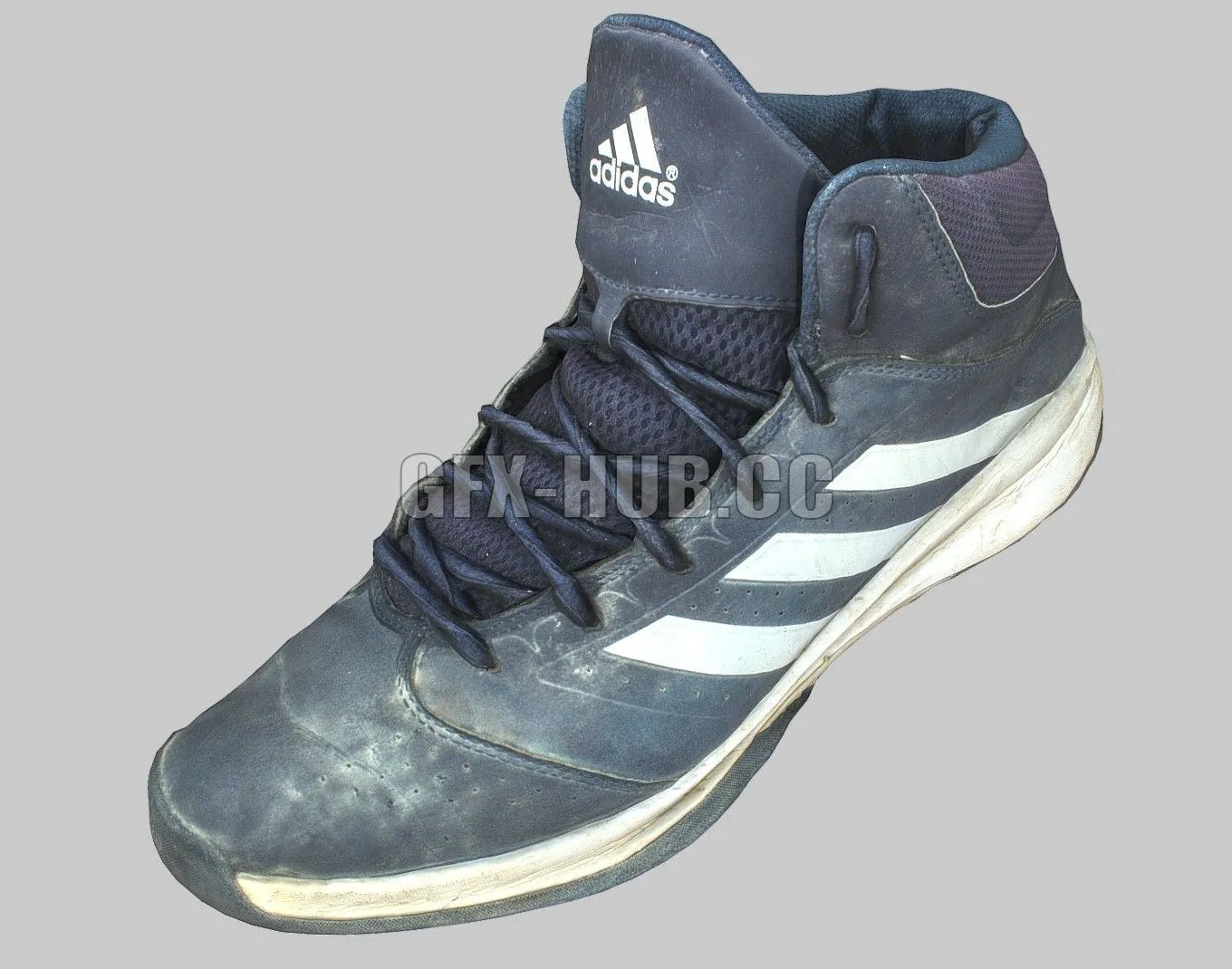 PBR Game 3D Model – Worn old sneaker shoe