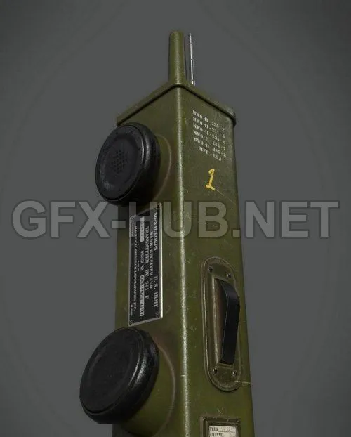 PBR Game 3D Model – WW2 BC 611 Radio