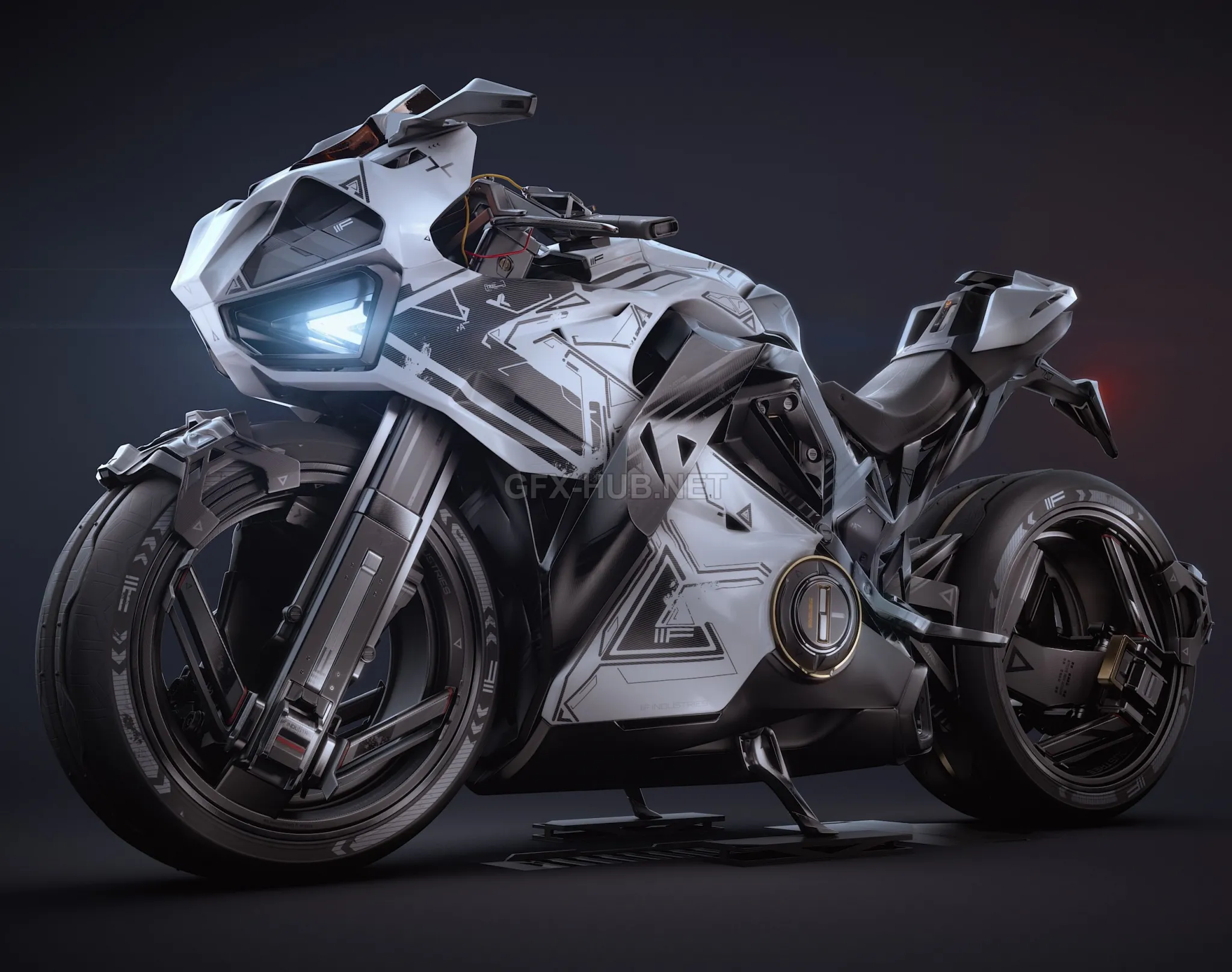 PBR Game 3D Model – XSCI1 motorcycle