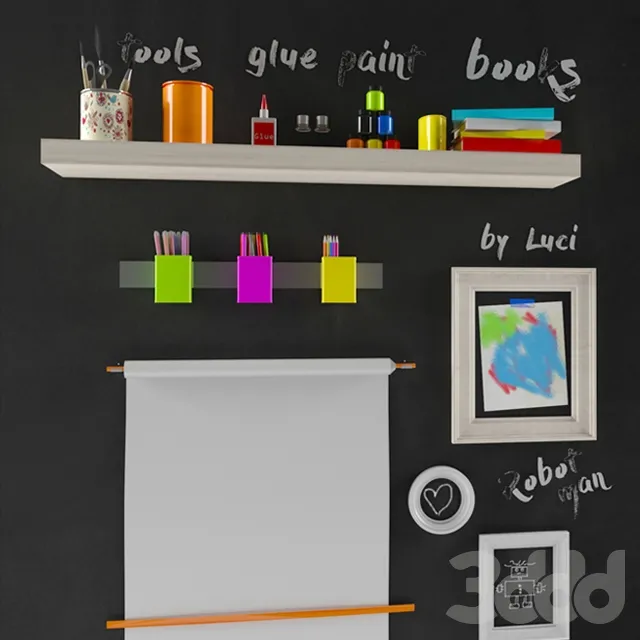 CHILDRENS ROOM DECOR – Charcoal board paint