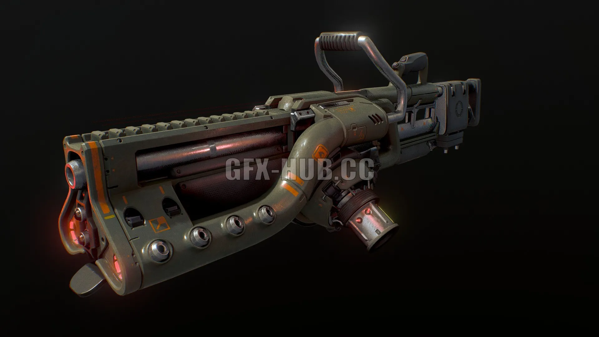 PBR Game 3D Model – Baikal Plasmagun