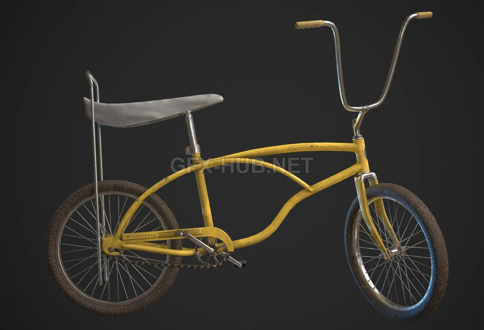 PBR Game 3D Model – Banana Seat Bike