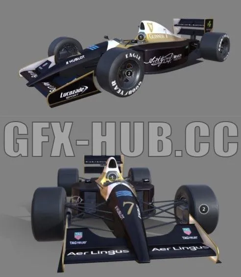 PBR Game 3D Model – 1991 Guinness F1 Car