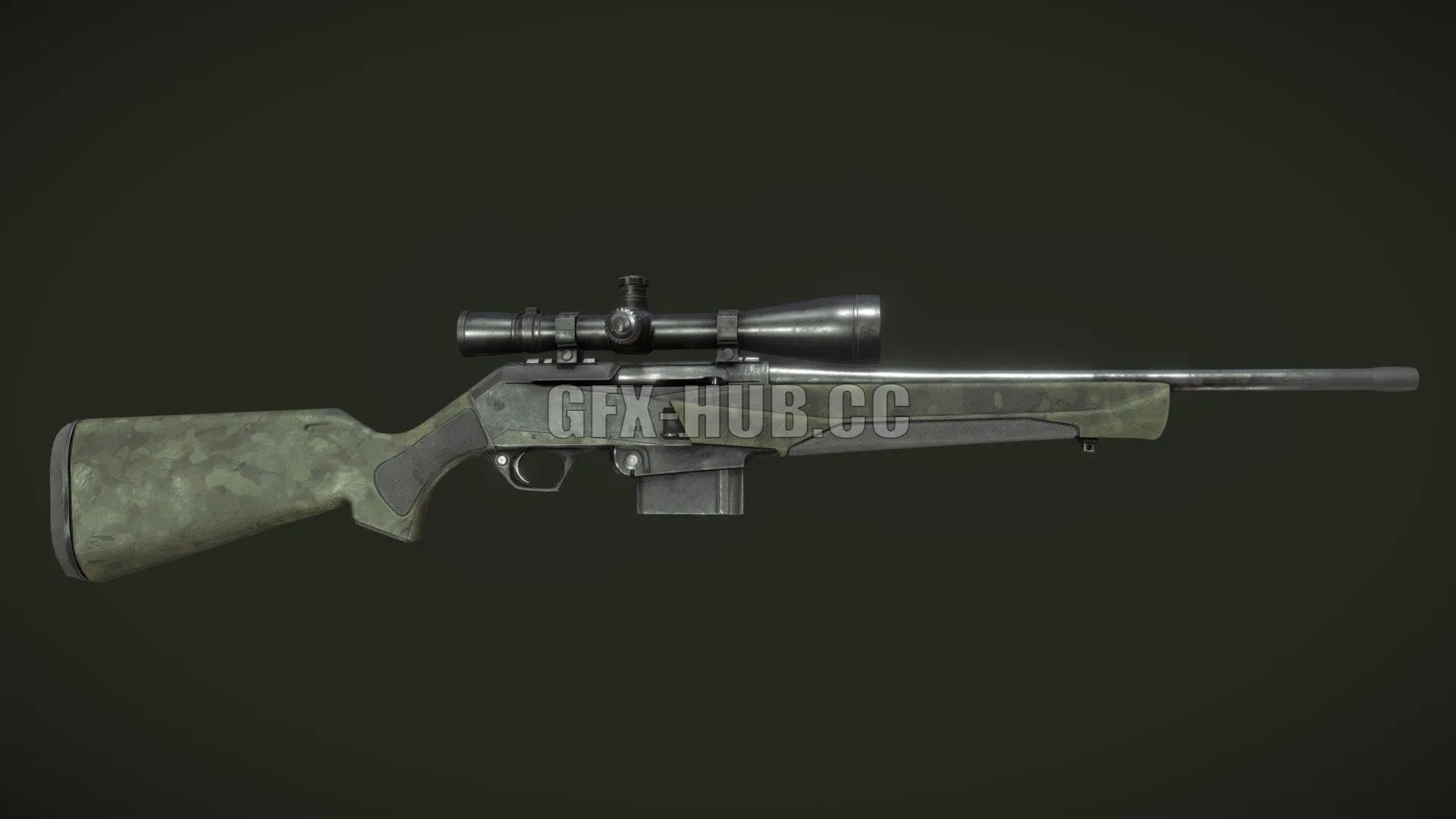 PBR Game 3D Model – BAR Mk3 Rifle