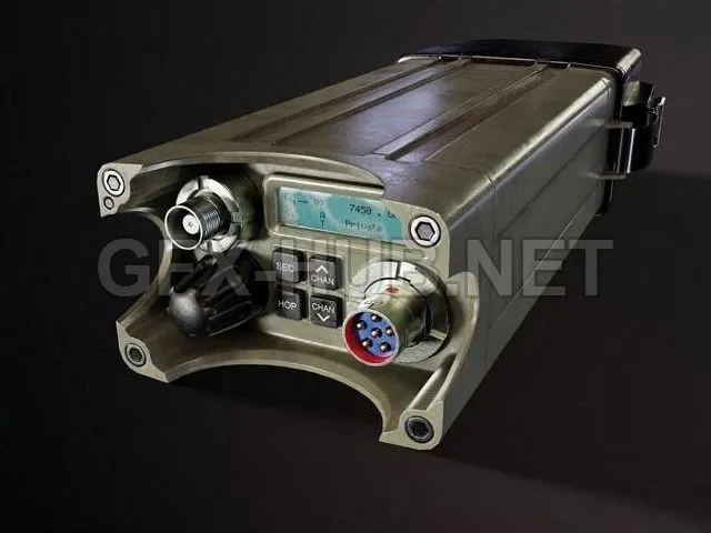 PBR Game 3D Model – Barrett PRC-2080+ Tactical VHF radio system
