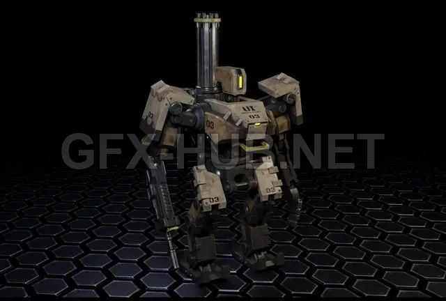 PBR Game 3D Model – Bastion from Overwatch