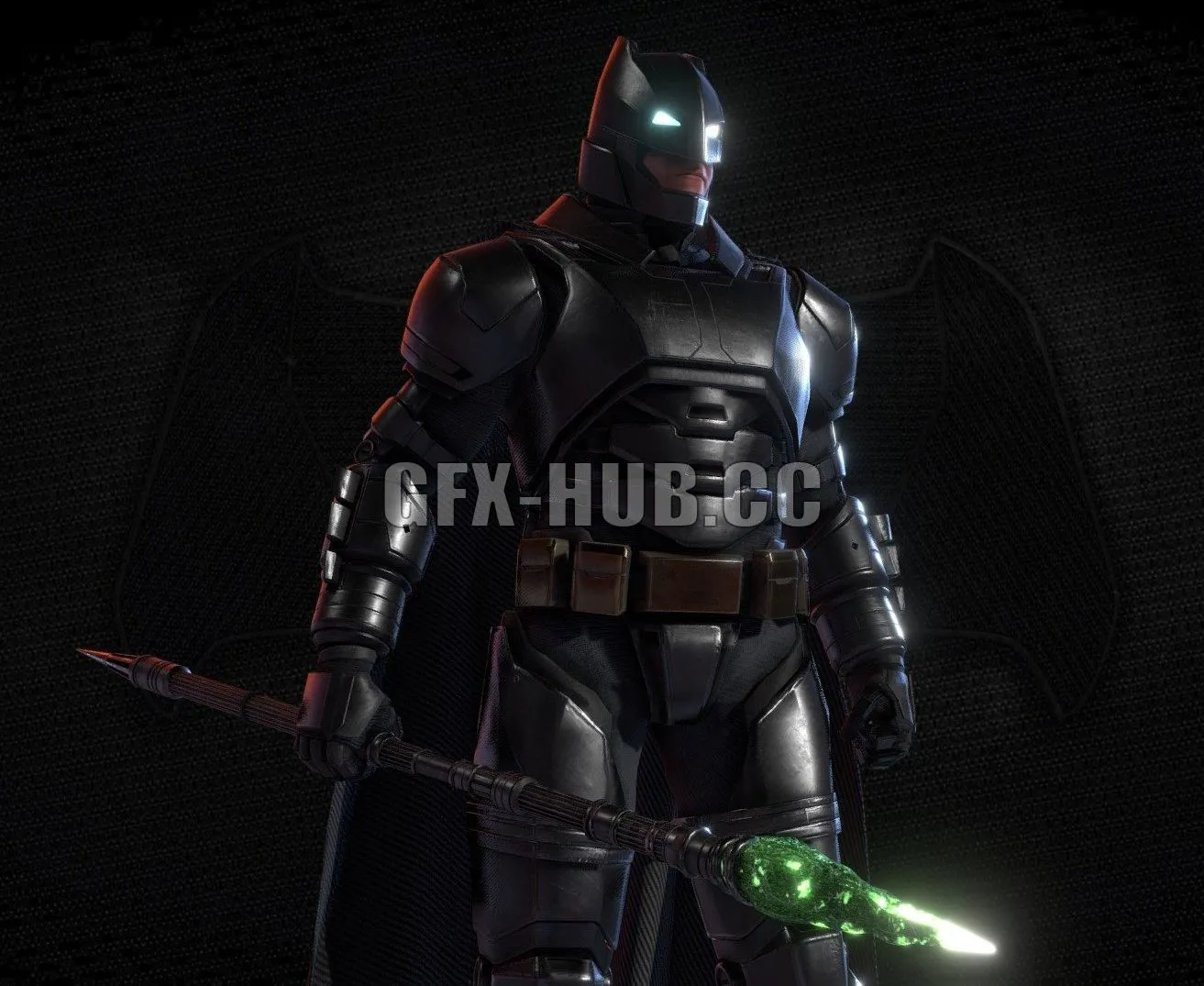 PBR Game 3D Model – Batman Armored