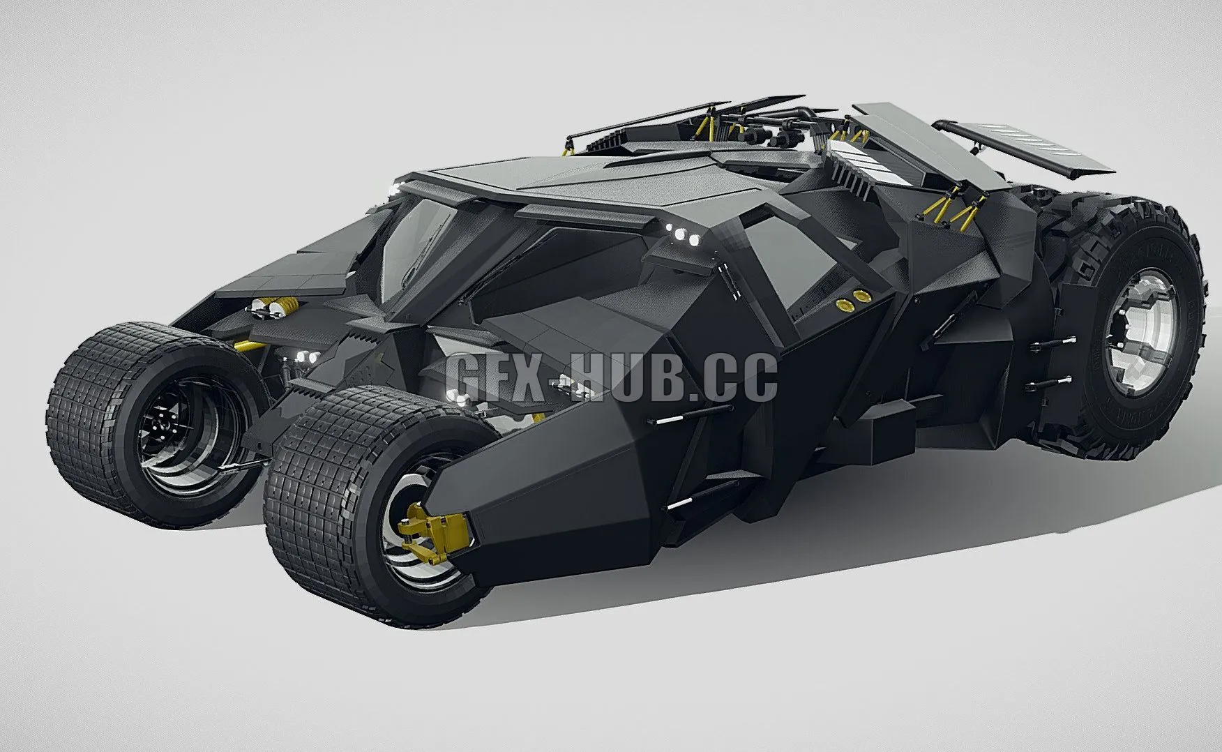 PBR Game 3D Model – Batmobile 2005