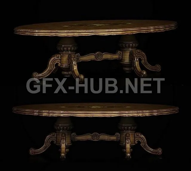 FURNITURE 3D MODELS – Baroque table