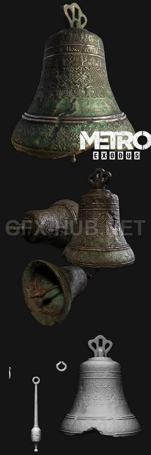 PBR Game 3D Model – Bell