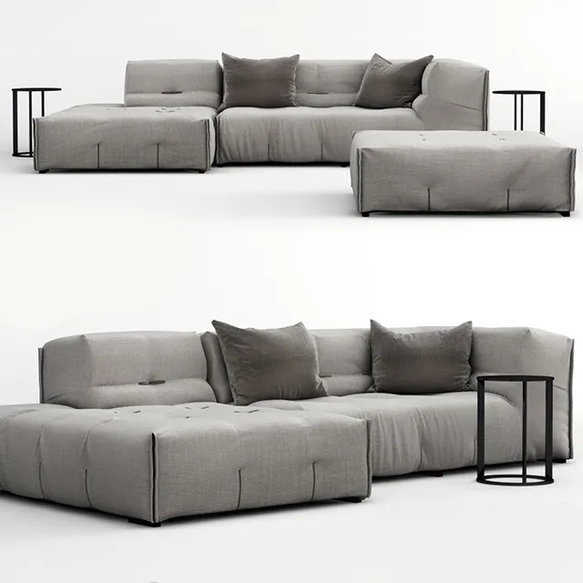 SOFA – Capitone gray sofa 08
