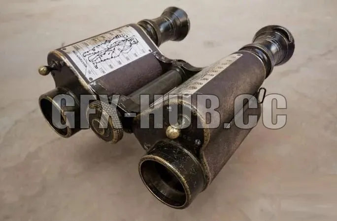PBR Game 3D Model – Binoculars from World War