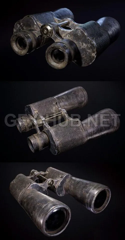 PBR Game 3D Model – Binoculars USSR