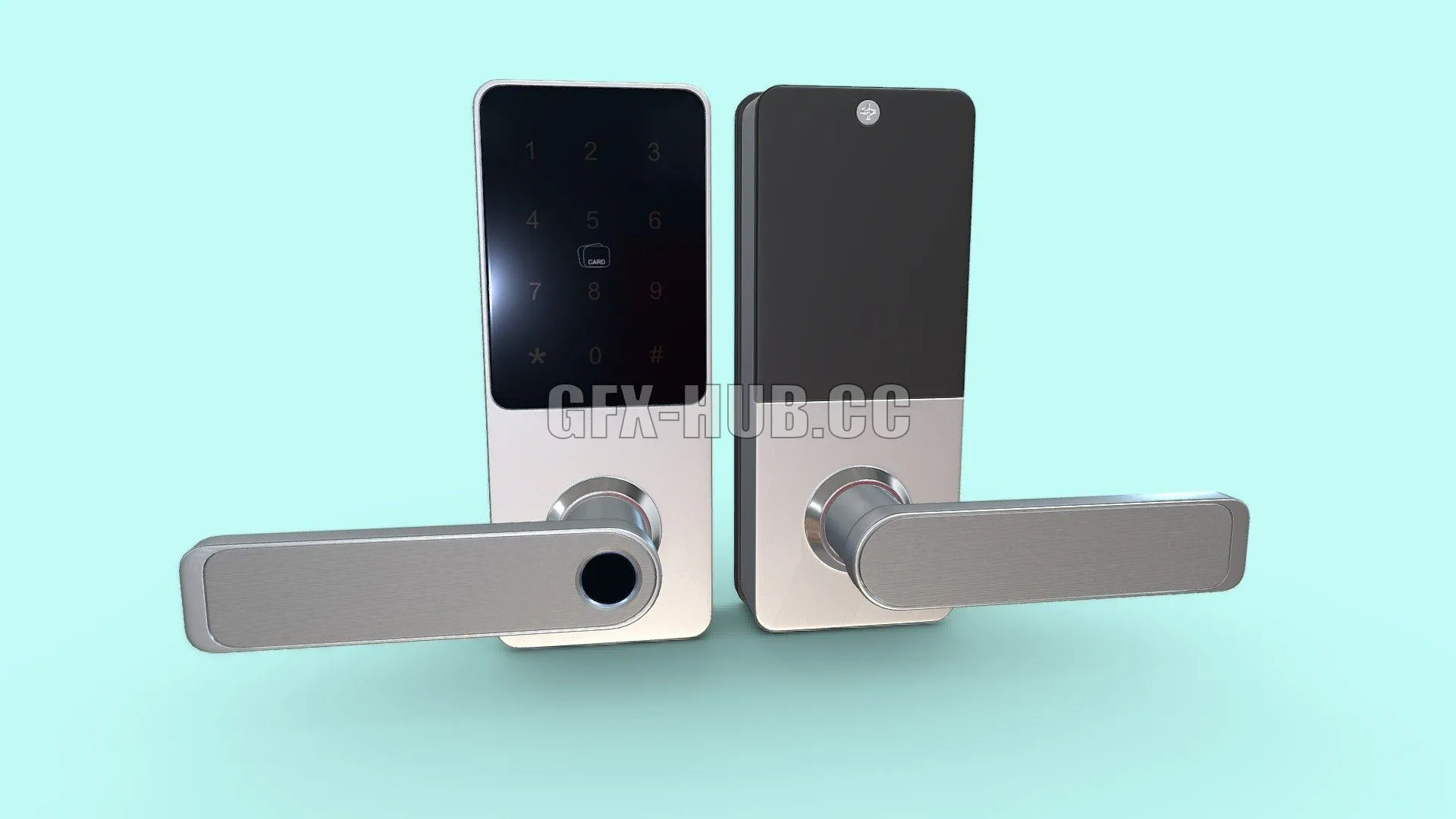 PBR Game 3D Model – Biometric Digital Door Lock