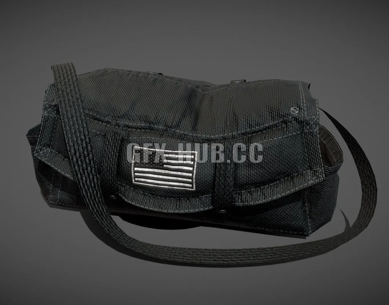 PBR Game 3D Model – Black Bag
