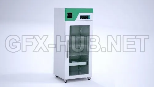 PBR Game 3D Model – 3D Laboratory Refrigerator