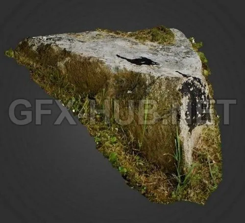 PBR Game 3D Model – 3D Mountain Rock HD Scan