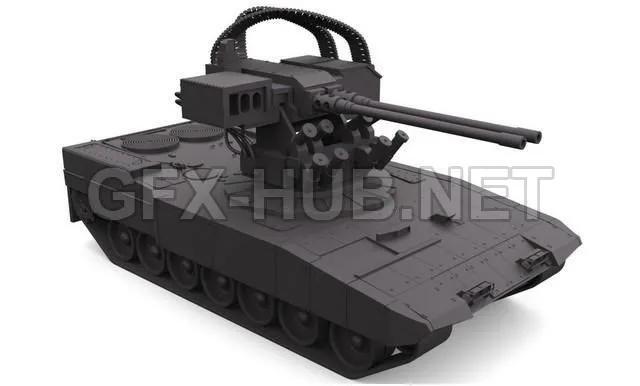 PBR Game 3D Model – BMPT Terminator tank