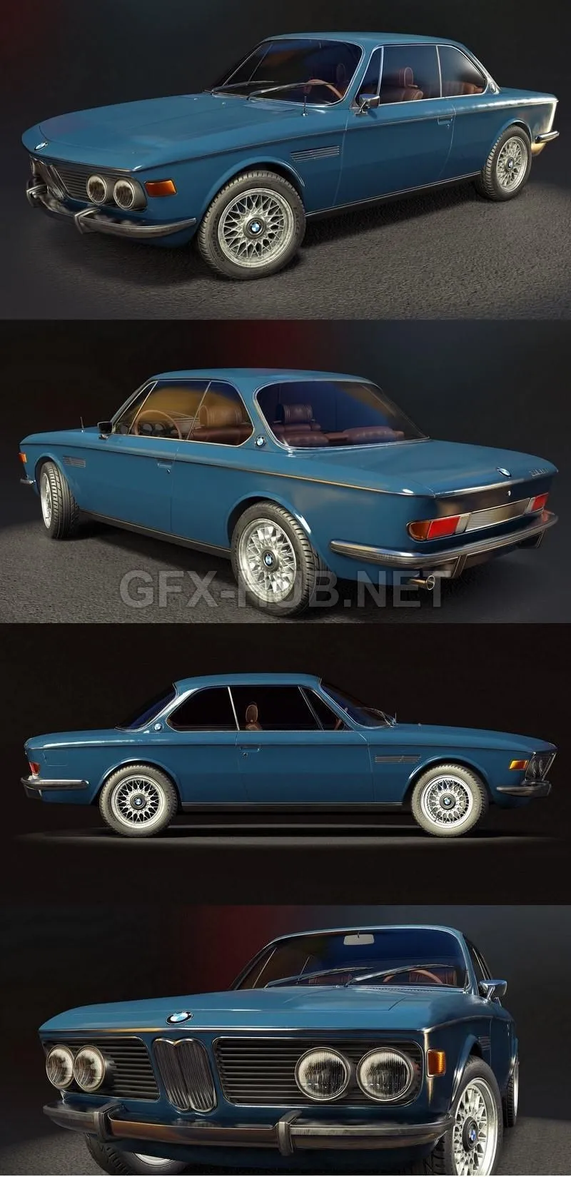 PBR Game 3D Model – BMW 3cs
