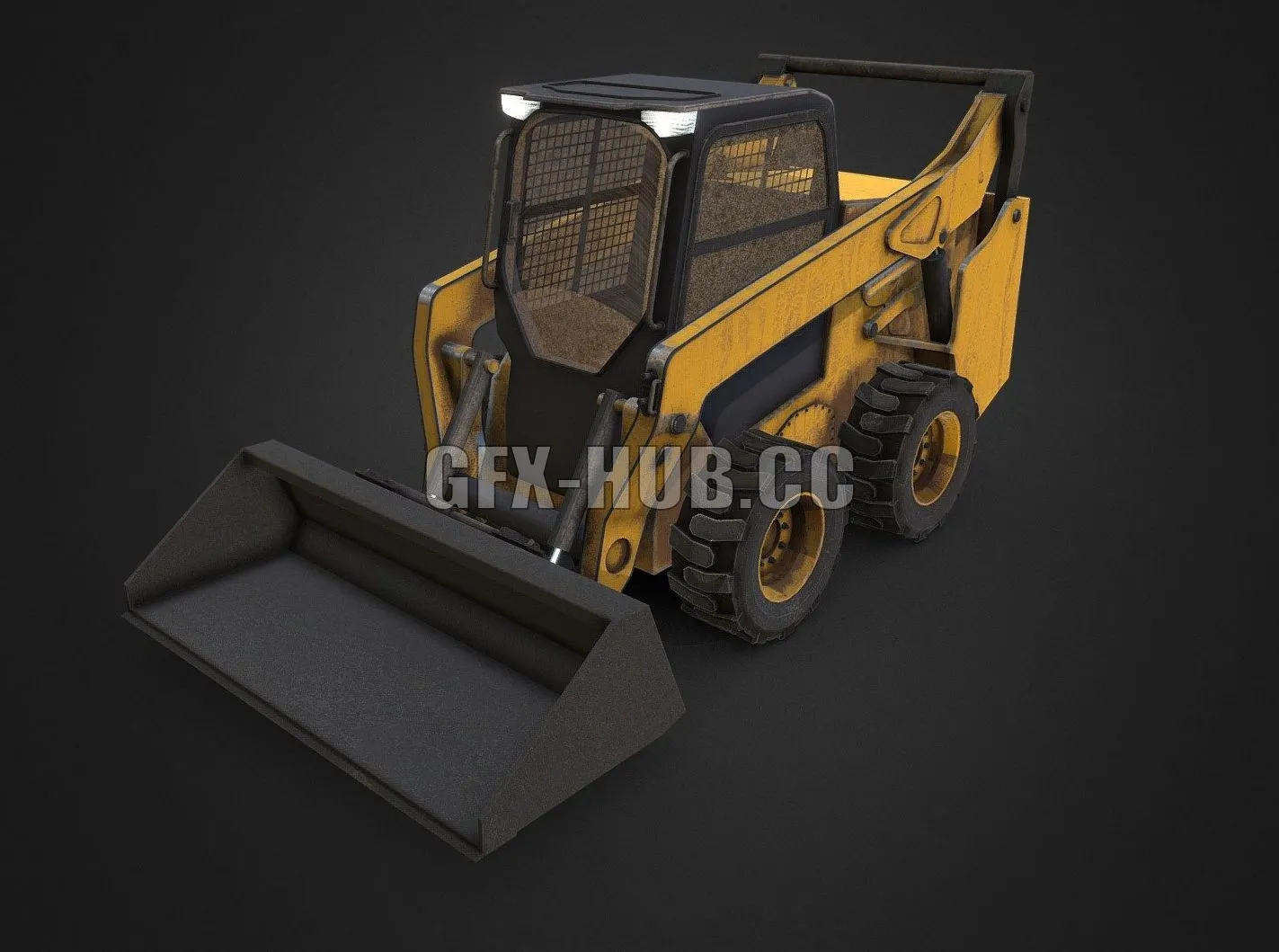 PBR Game 3D Model – Bobcat s450 Skid Steer Loader