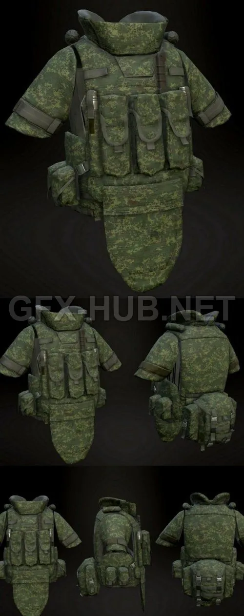 PBR Game 3D Model – Body Armor