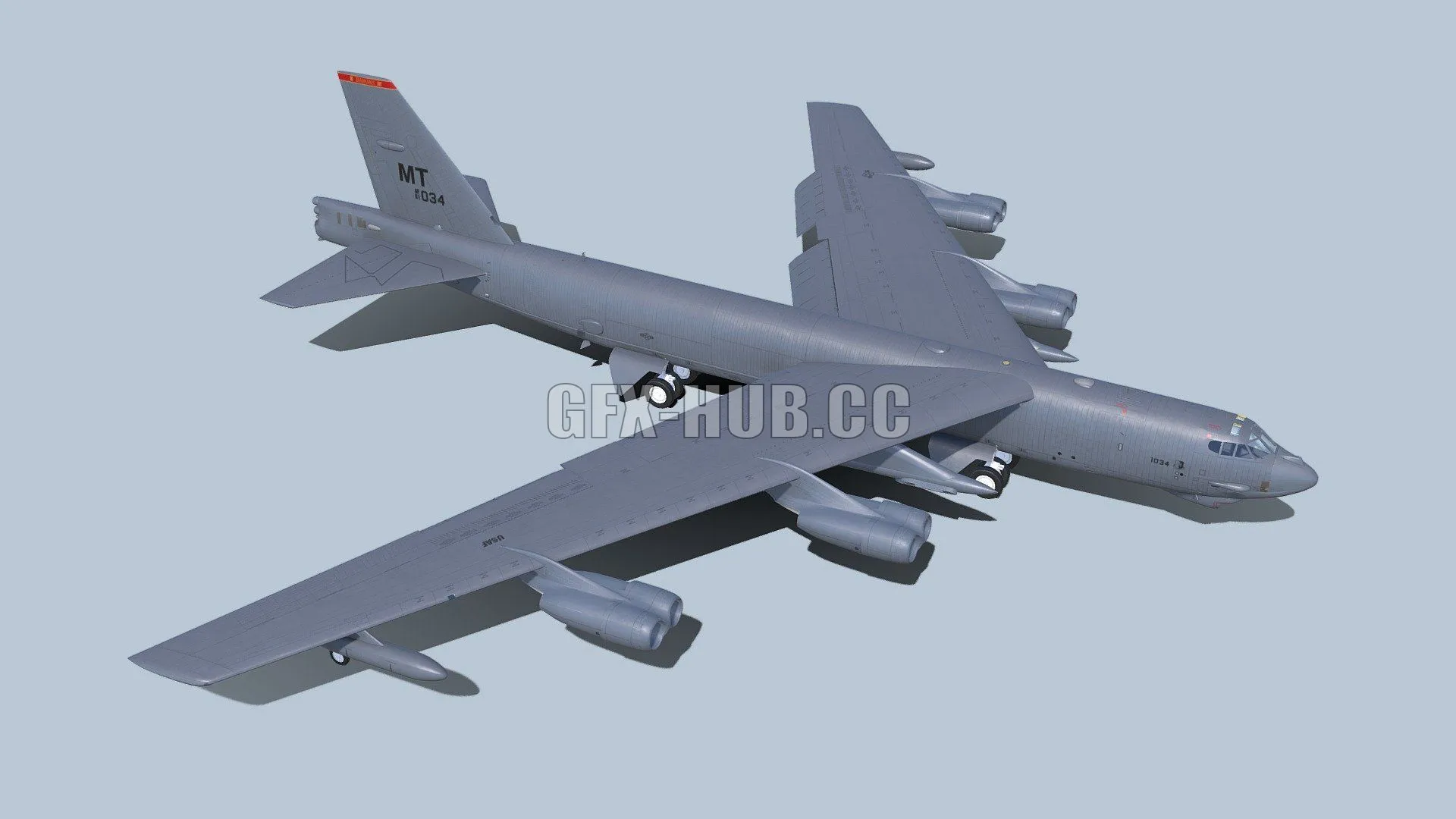 PBR Game 3D Model – Boeing B-52 Stratofortress
