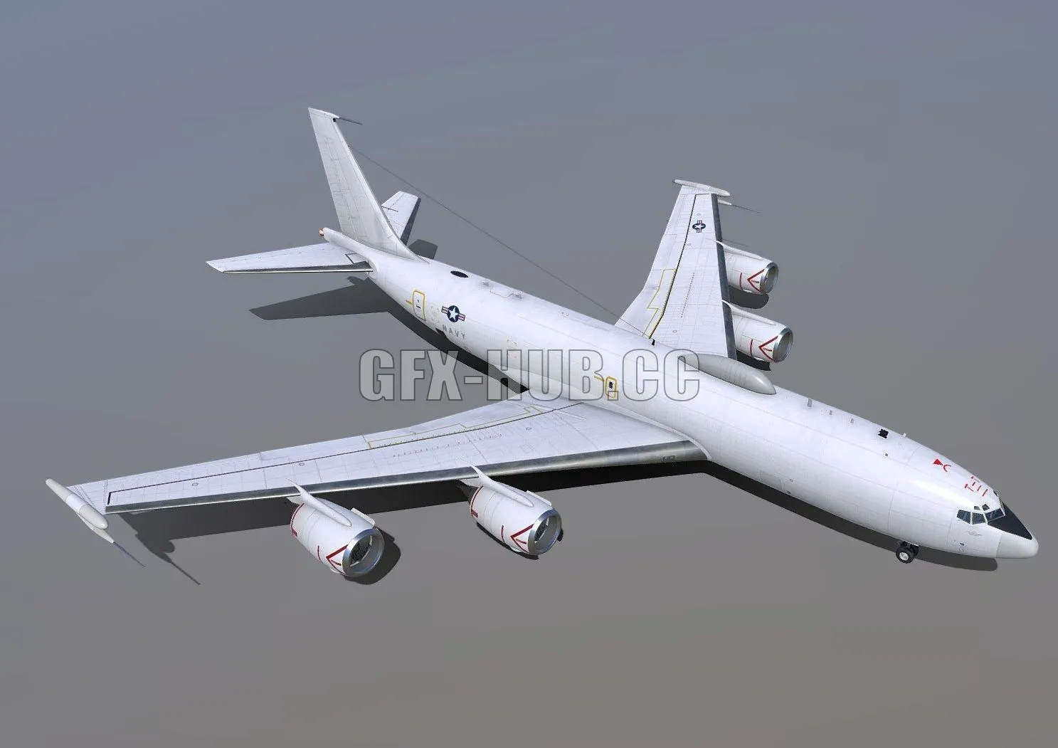 PBR Game 3D Model – Boeing E-6 Mercury