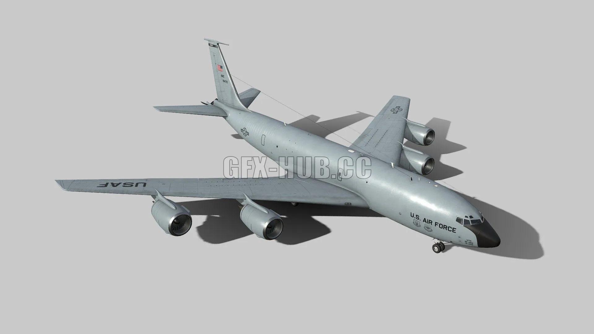 PBR Game 3D Model – Boeing KC-135 Stratotanker