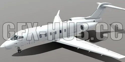PBR Game 3D Model – Bombardier Challenger 350