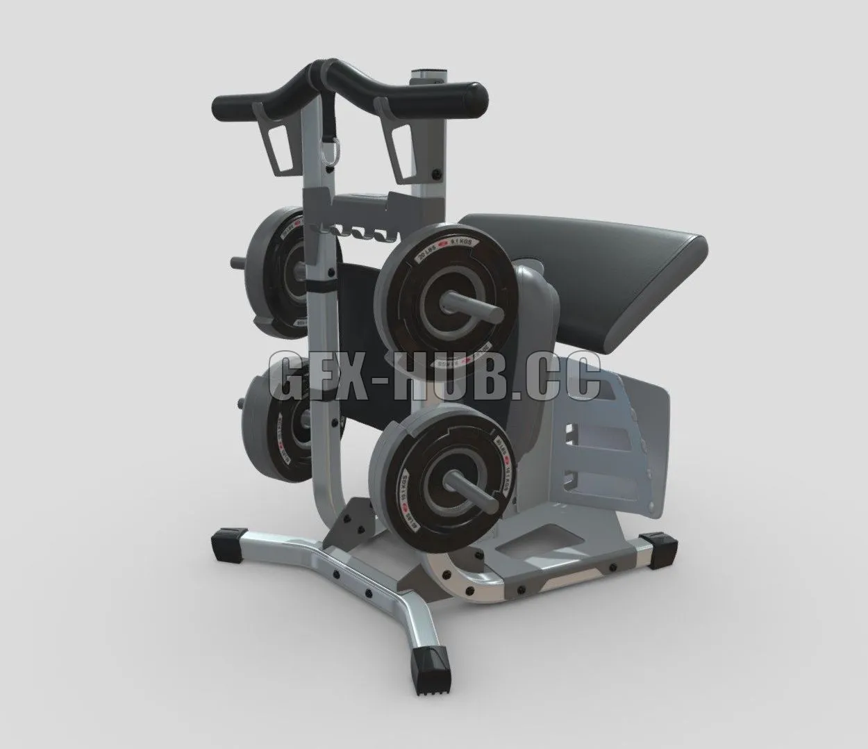 PBR Game 3D Model – Bowflex Revolution Accessory Rack