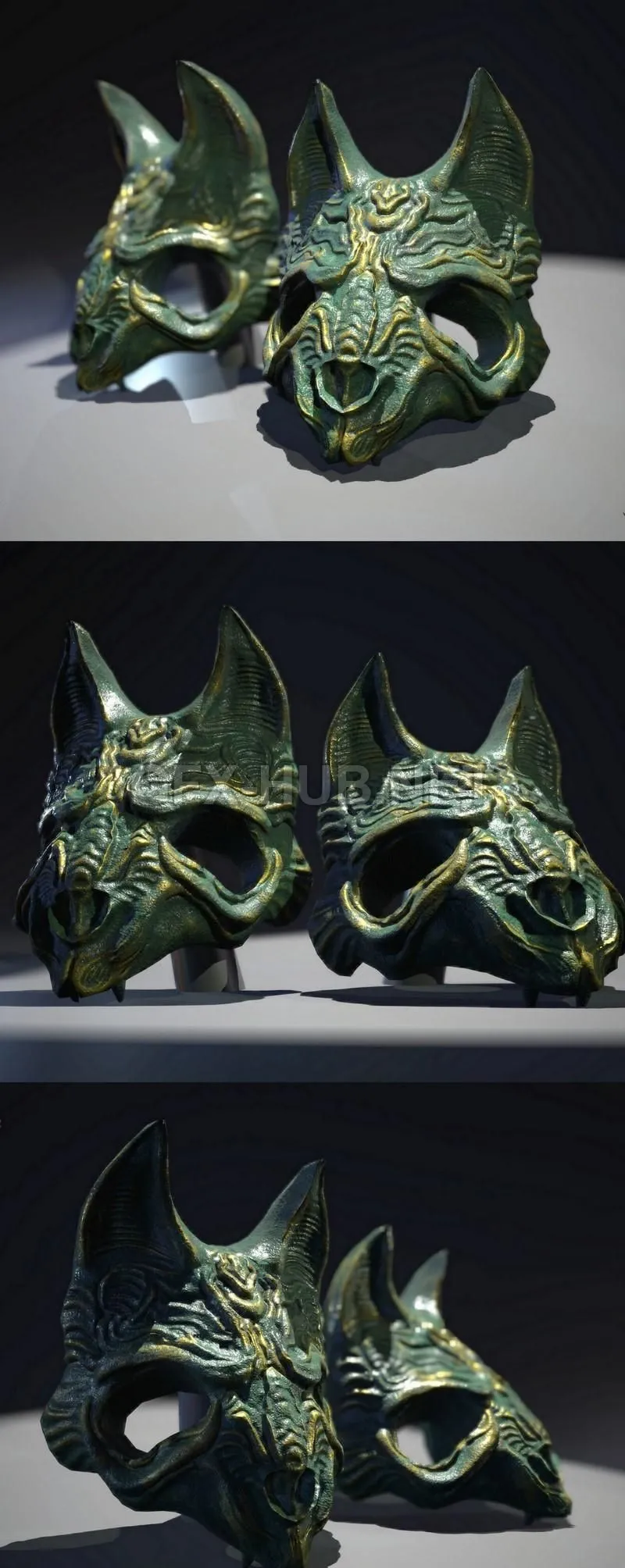 PBR Game 3D Model – Bronze mask