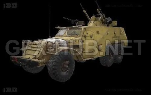 PBR Game 3D Model – BTR-152 TCM-20 PBR