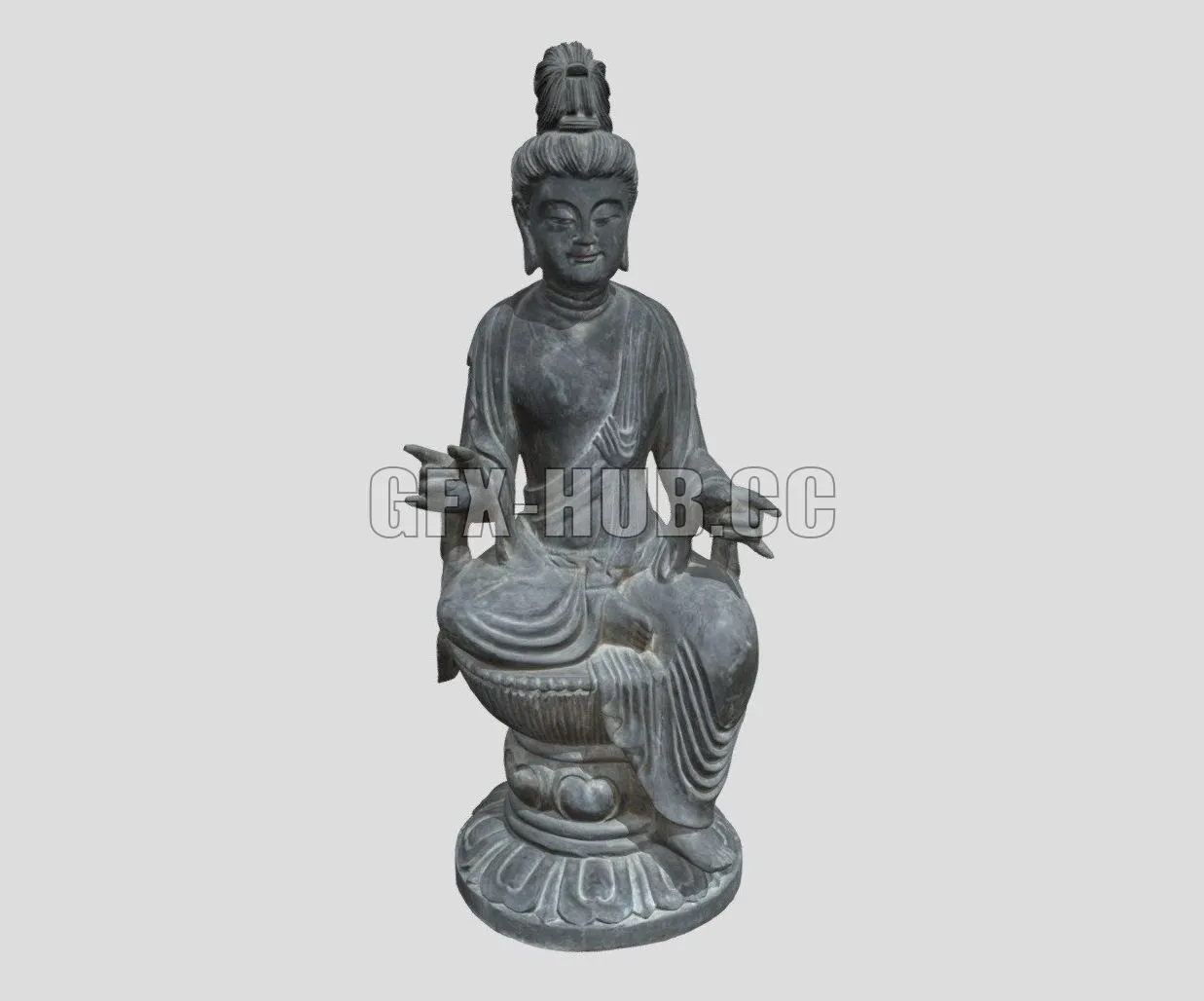 PBR Game 3D Model – Buddha statue