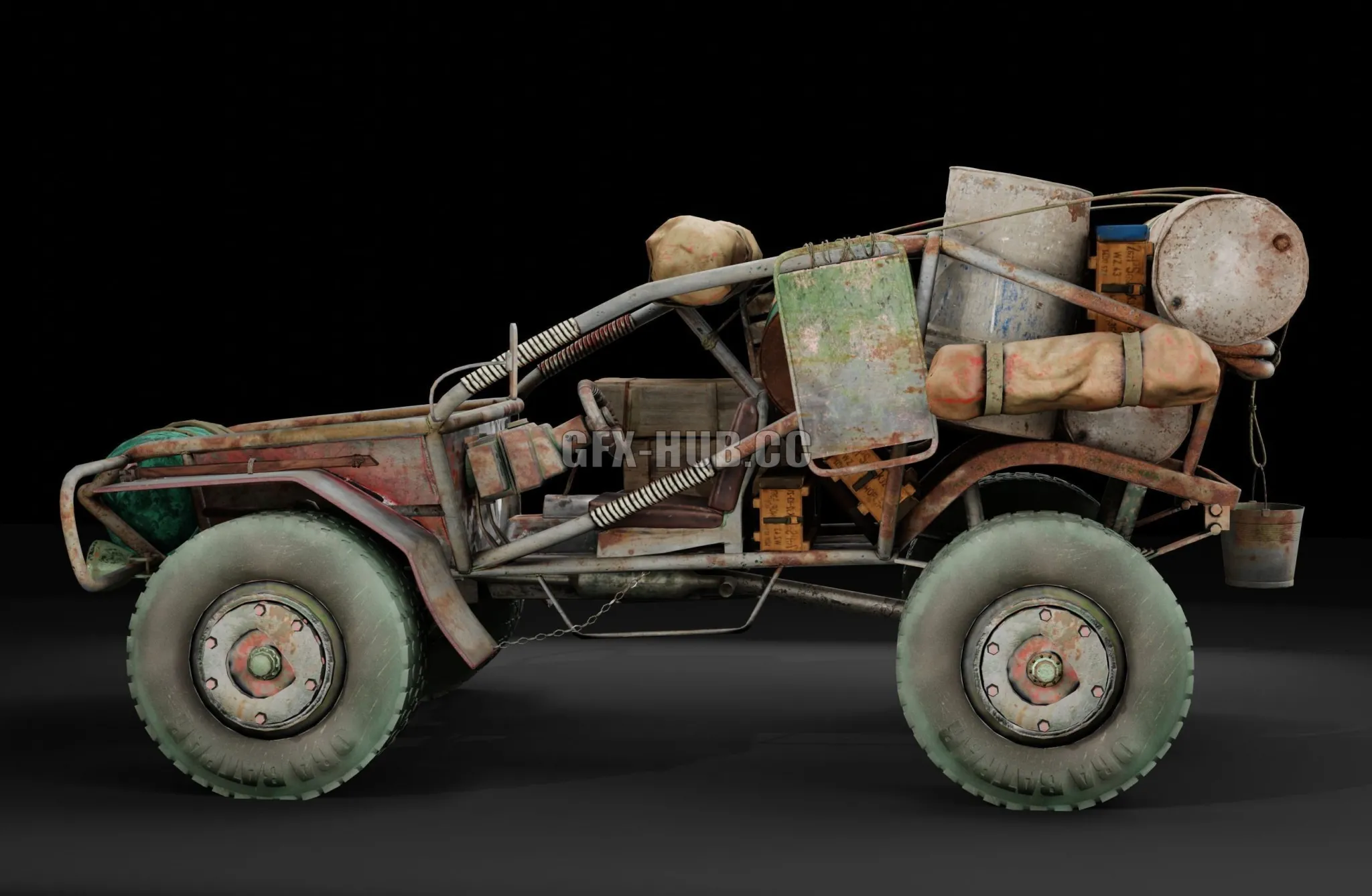 PBR Game 3D Model – Buggy car