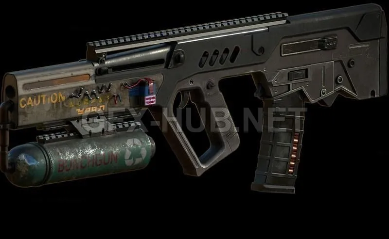 PBR Game 3D Model – Bunch Gun