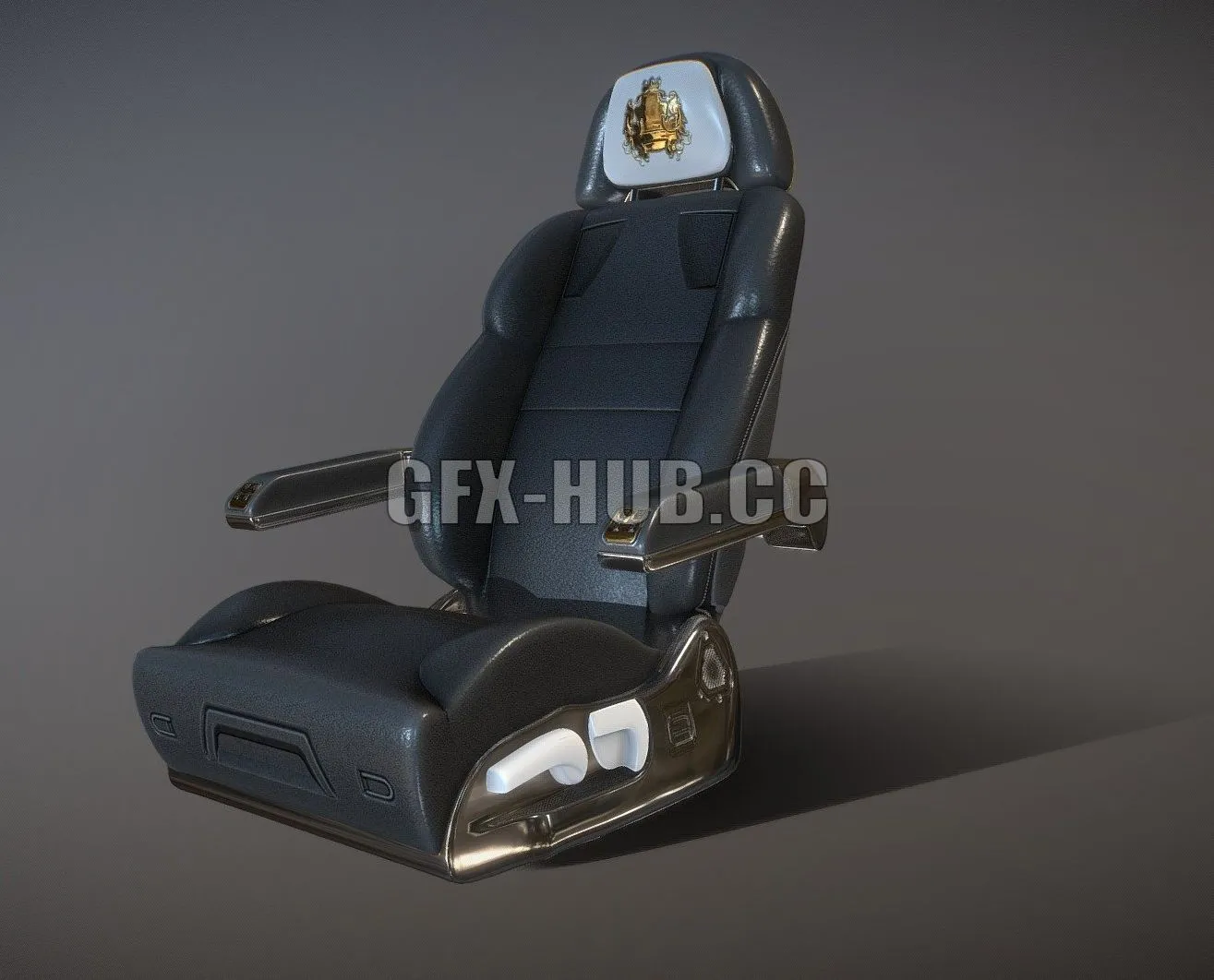 PBR Game 3D Model – Bussines jet seat