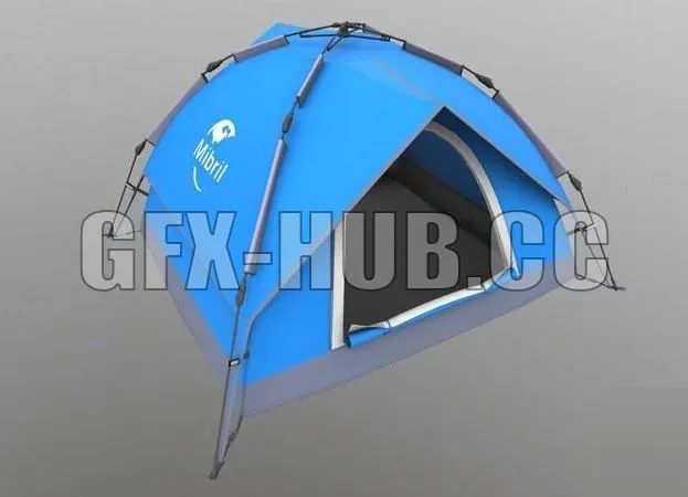 PBR Game 3D Model – Camping tent