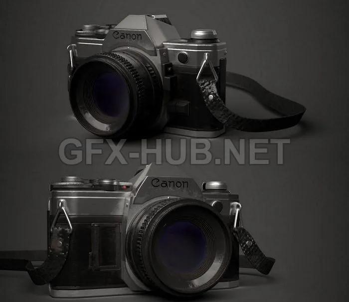 PBR Game 3D Model – Canon AE-1