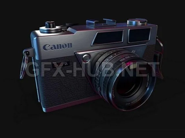 PBR Game 3D Model – Canon Vintage Camera