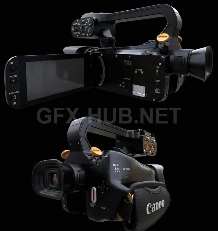 PBR Game 3D Model – Canon XA30