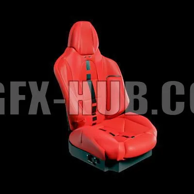 PBR Game 3D Model – Car seat