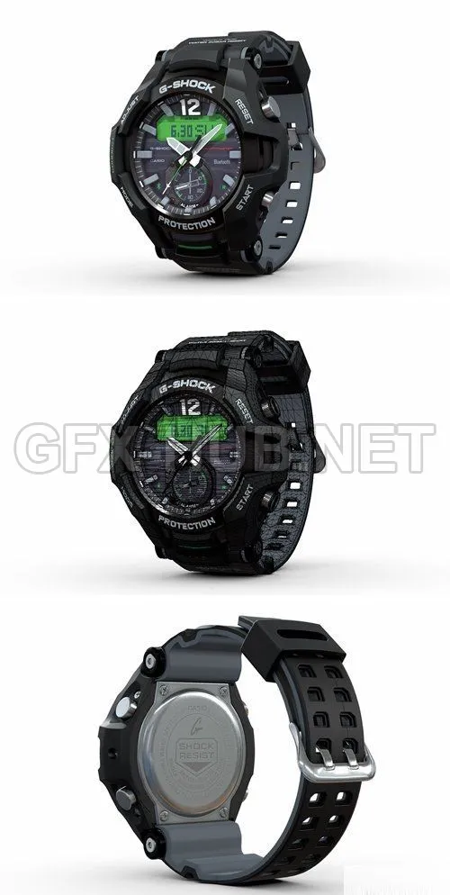 PBR Game 3D Model – Casio G-Shock GR-B100-1A3