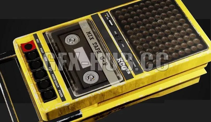 PBR Game 3D Model – Cassette player
