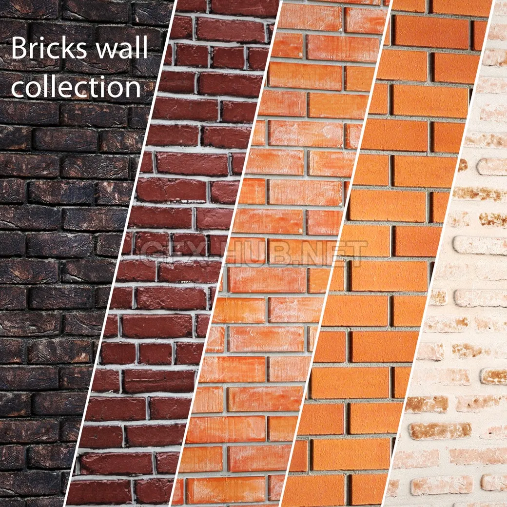 FURNITURE 3D MODELS – A Collection of Brick Walls 2