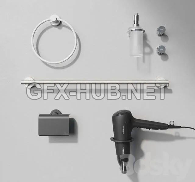 FURNITURE 3D MODELS – Accessories bath Tecno Project