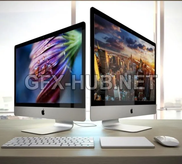FURNITURE 3D MODELS – Apple iMac 2015 4k 5k RETINA with Accessories